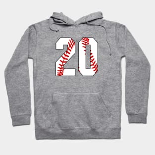 Baseball Number 20 #20 Baseball Shirt Jersey Favorite Player Biggest Fan Hoodie